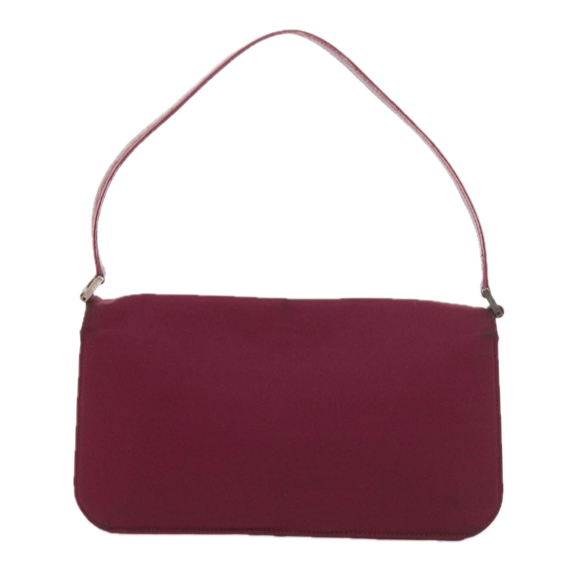 FENDI Mamma Baguette Shoulder Bag Nylon Bordeaux 58685