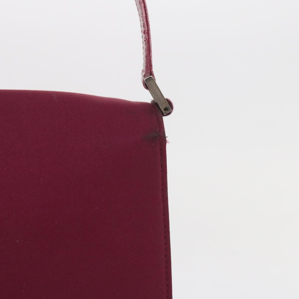 FENDI Mamma Baguette Shoulder Bag Nylon Bordeaux 58685