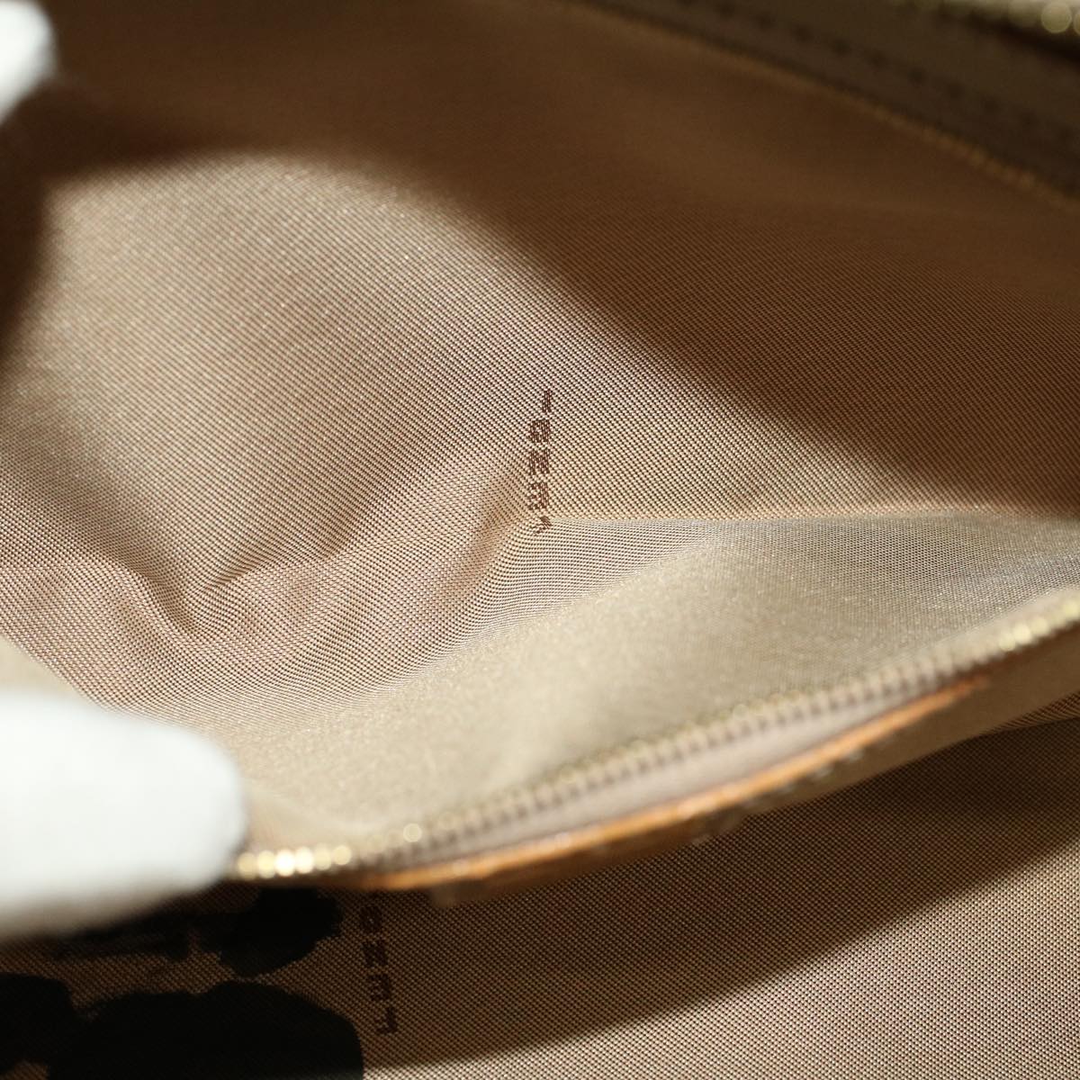 FENDI Zucchino Canvas Hand Bag Coated Canvas Orange 58780