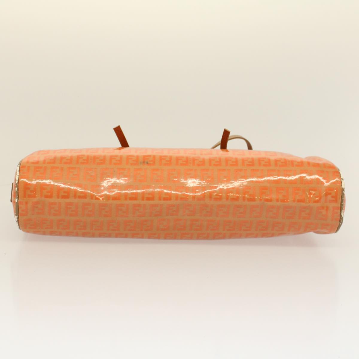 FENDI Zucchino Canvas Hand Bag Coated Canvas Orange 58780
