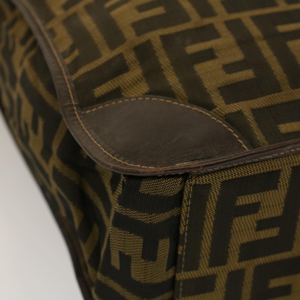 FENDI Tote Bag Nylon Brown Black 58820