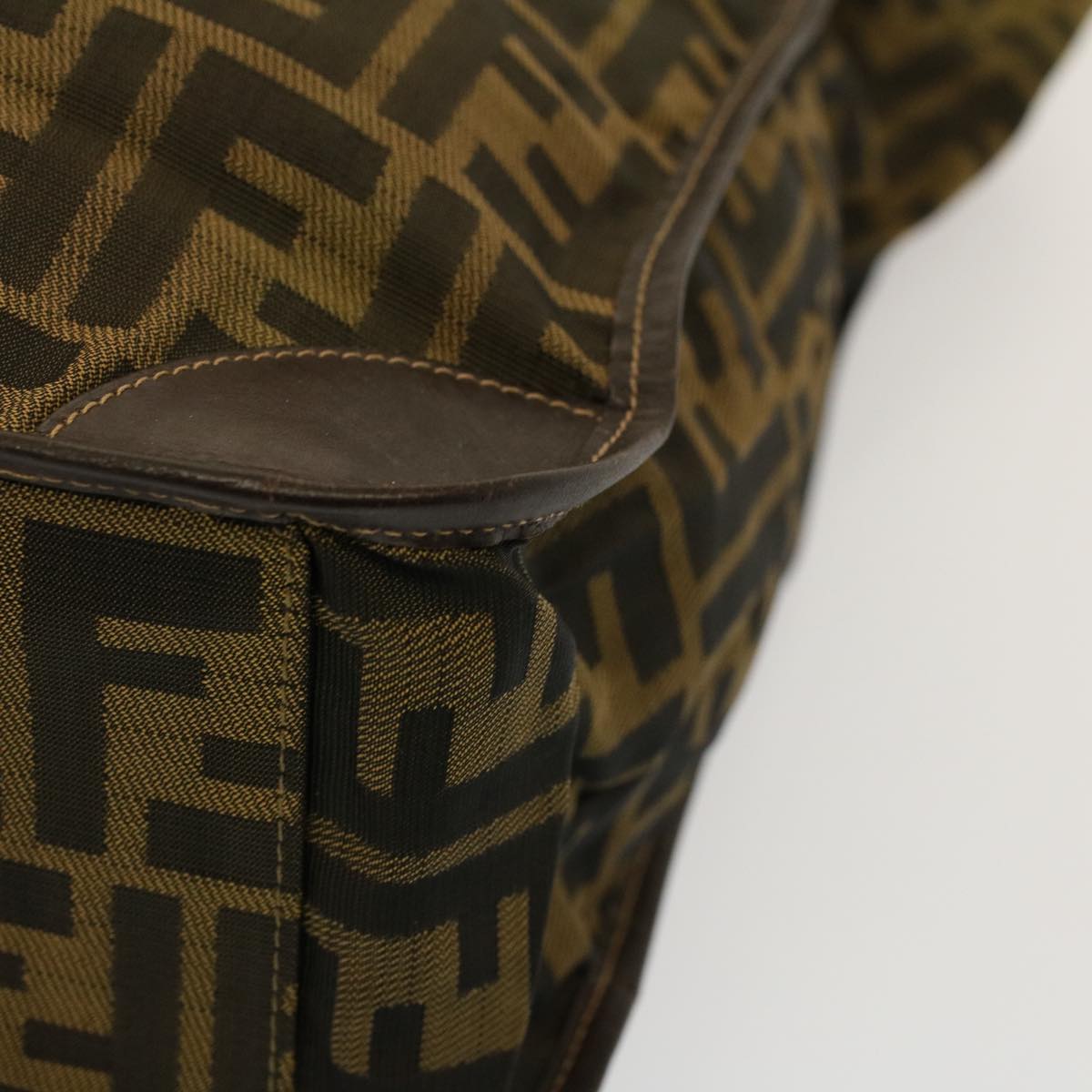 FENDI Tote Bag Nylon Brown Black 58820