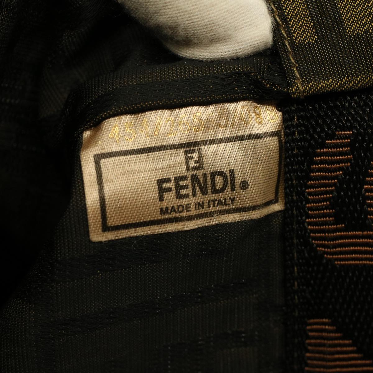 FENDI Tote Bag Nylon Brown Black 58820