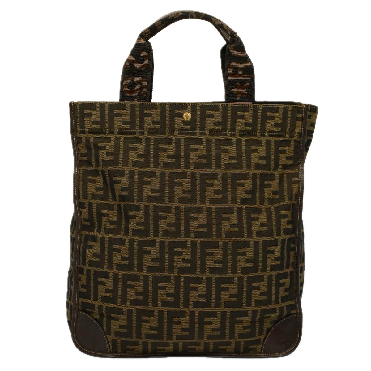 FENDI Tote Bag Nylon Brown Black 58820