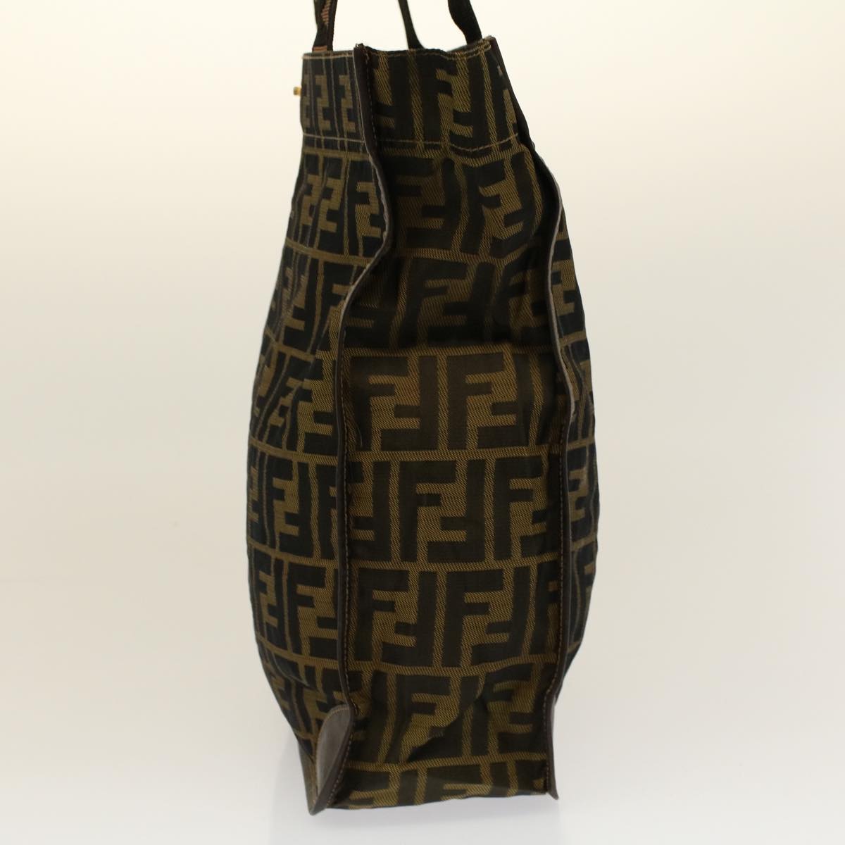 FENDI Tote Bag Nylon Brown Black 58820