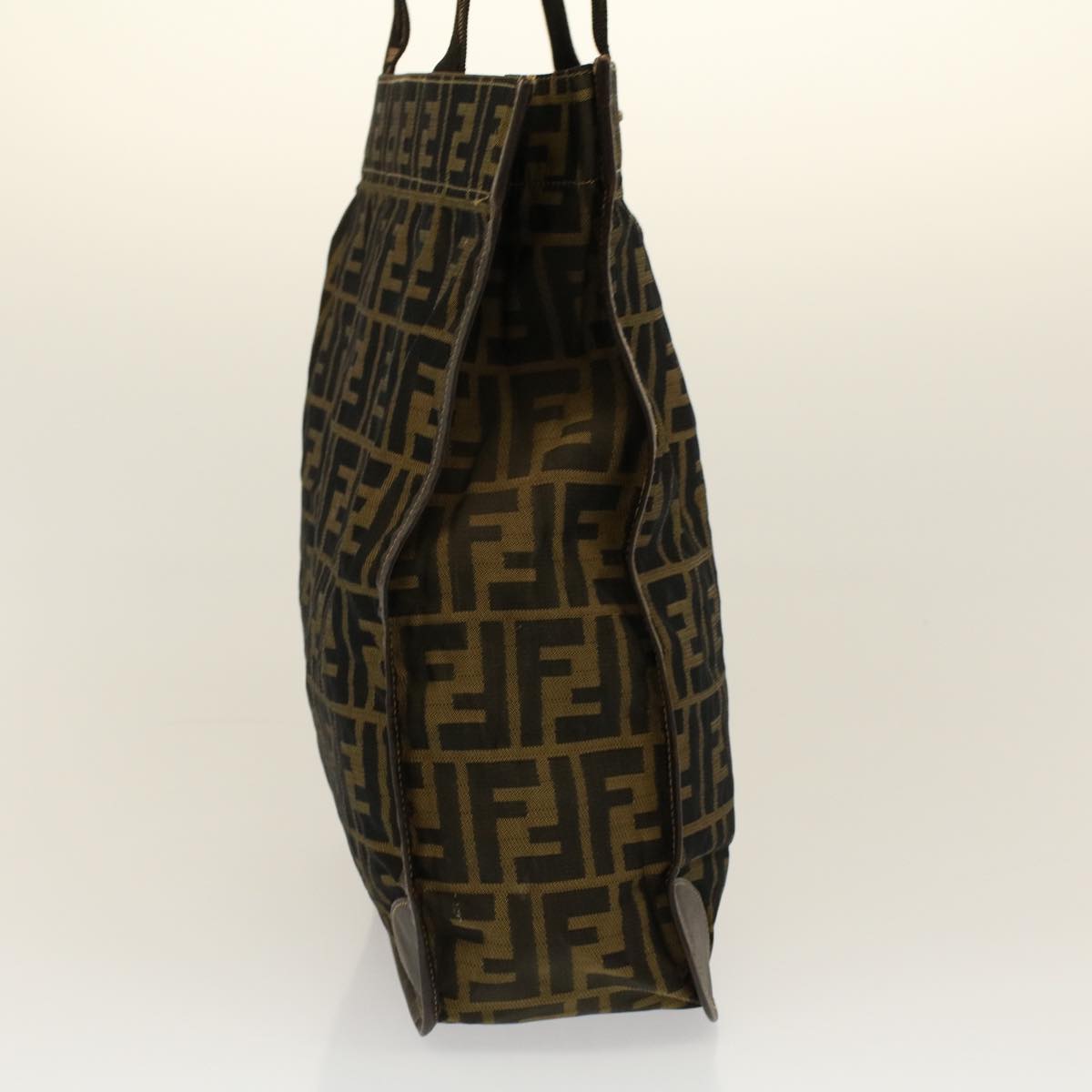 FENDI Tote Bag Nylon Brown Black 58820