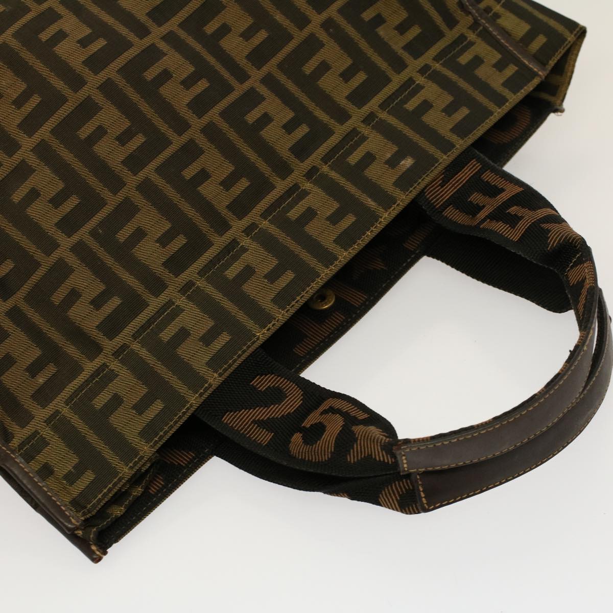 FENDI Tote Bag Nylon Brown Black 58820