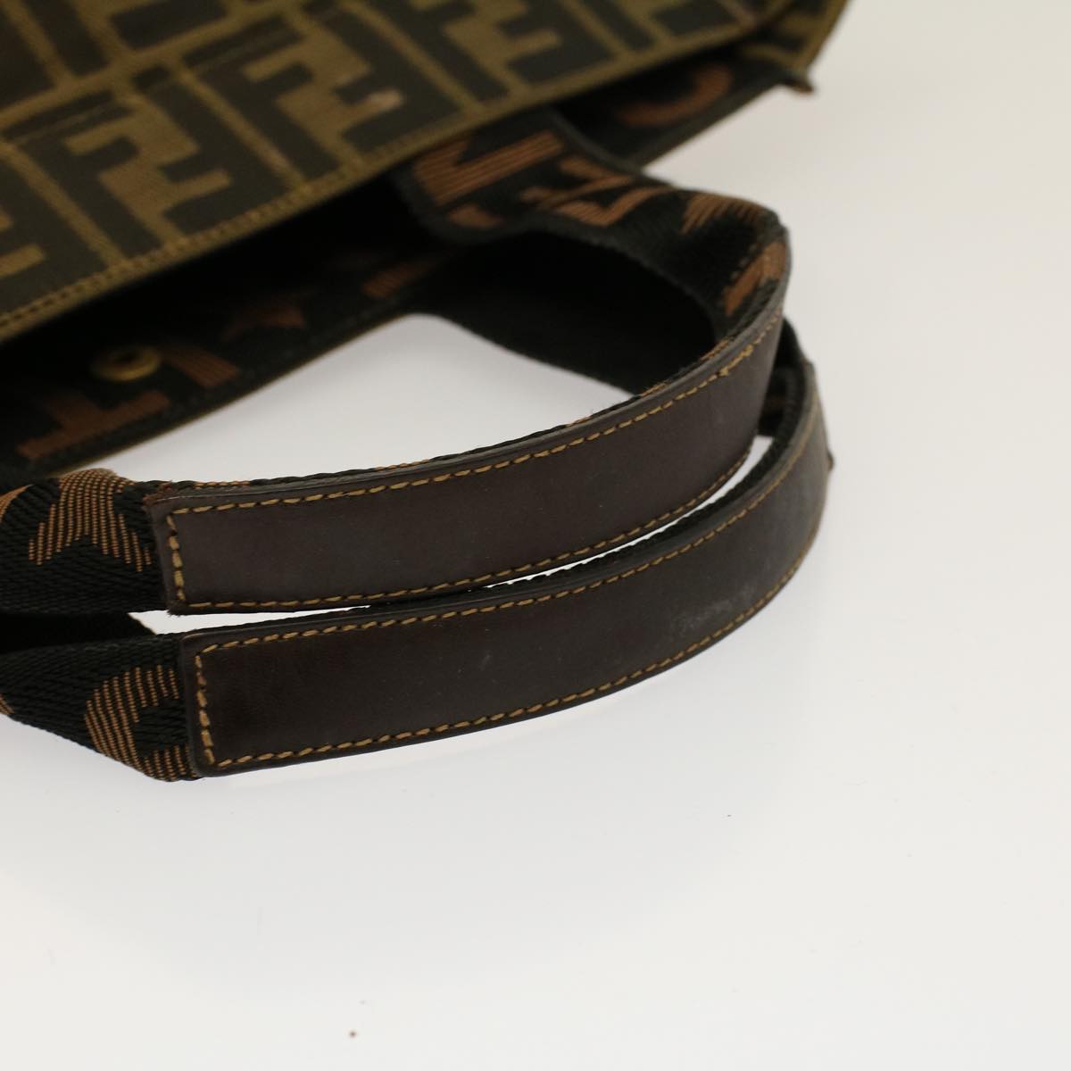 FENDI Tote Bag Nylon Brown Black 58820