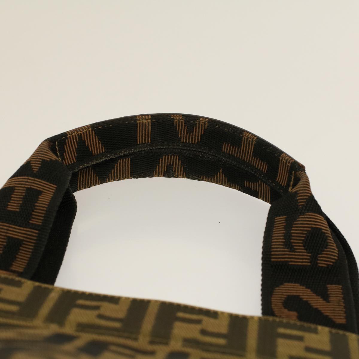 FENDI Tote Bag Nylon Brown Black 58820