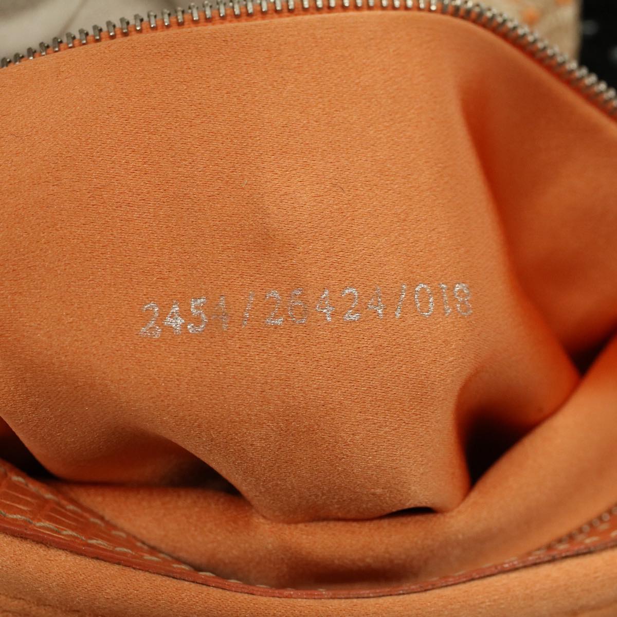 FENDI Mamma Baguette Shoulder Bag beads White Orange 58824A