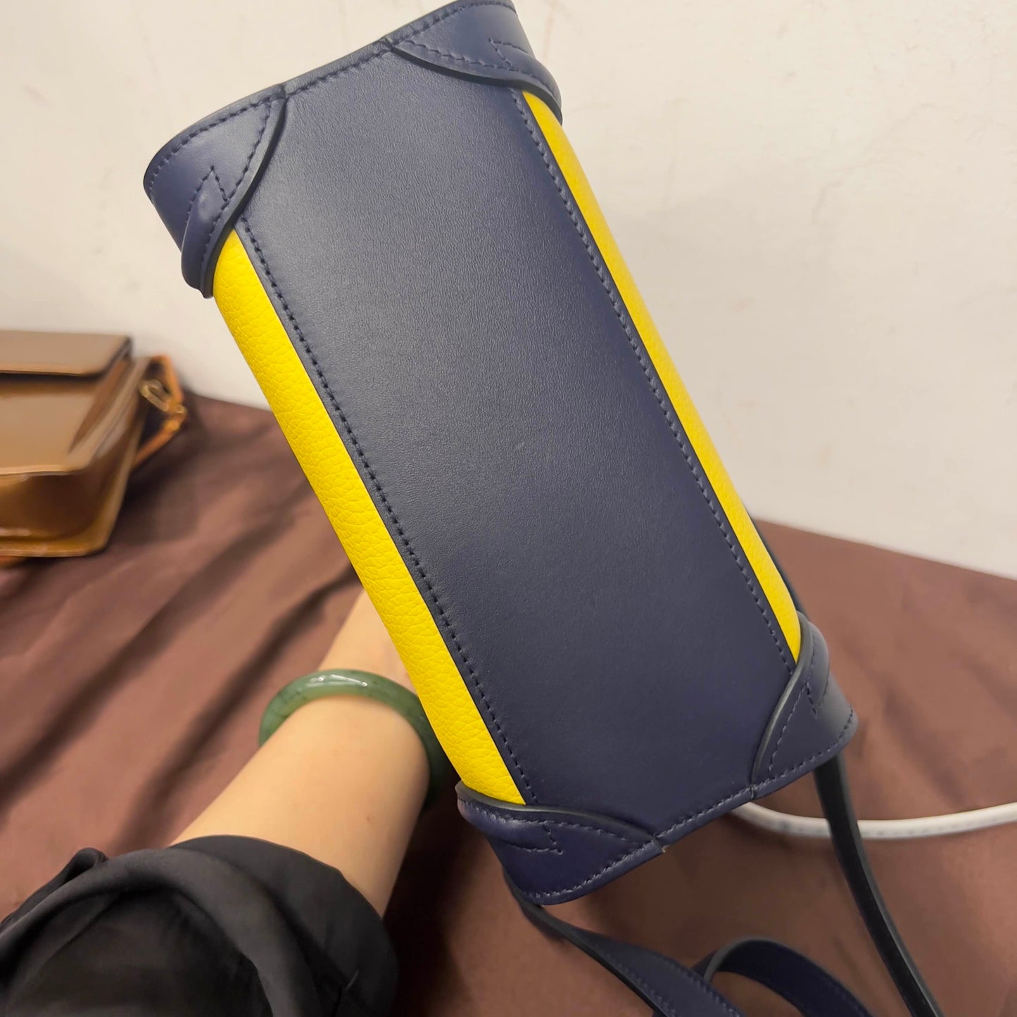 Celine Nano Luggage Tricolor In Yellow
