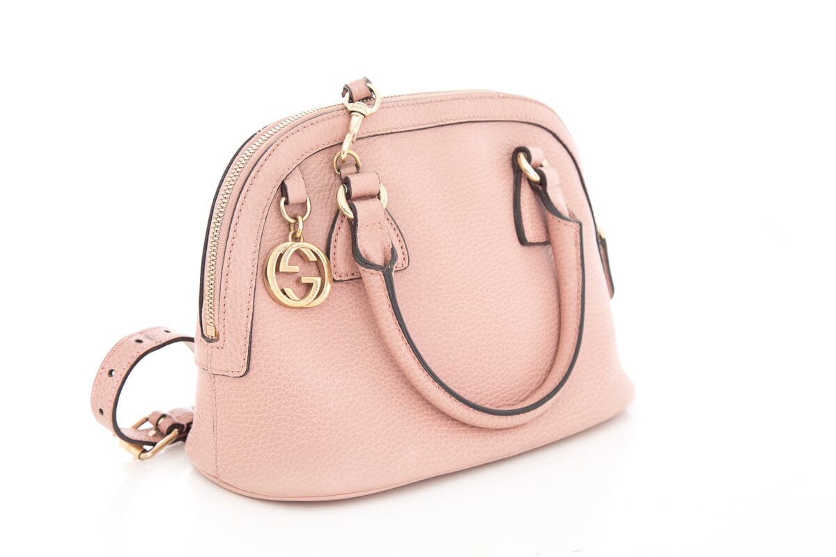 Gucci Pink Leather Mini Dome Handbag