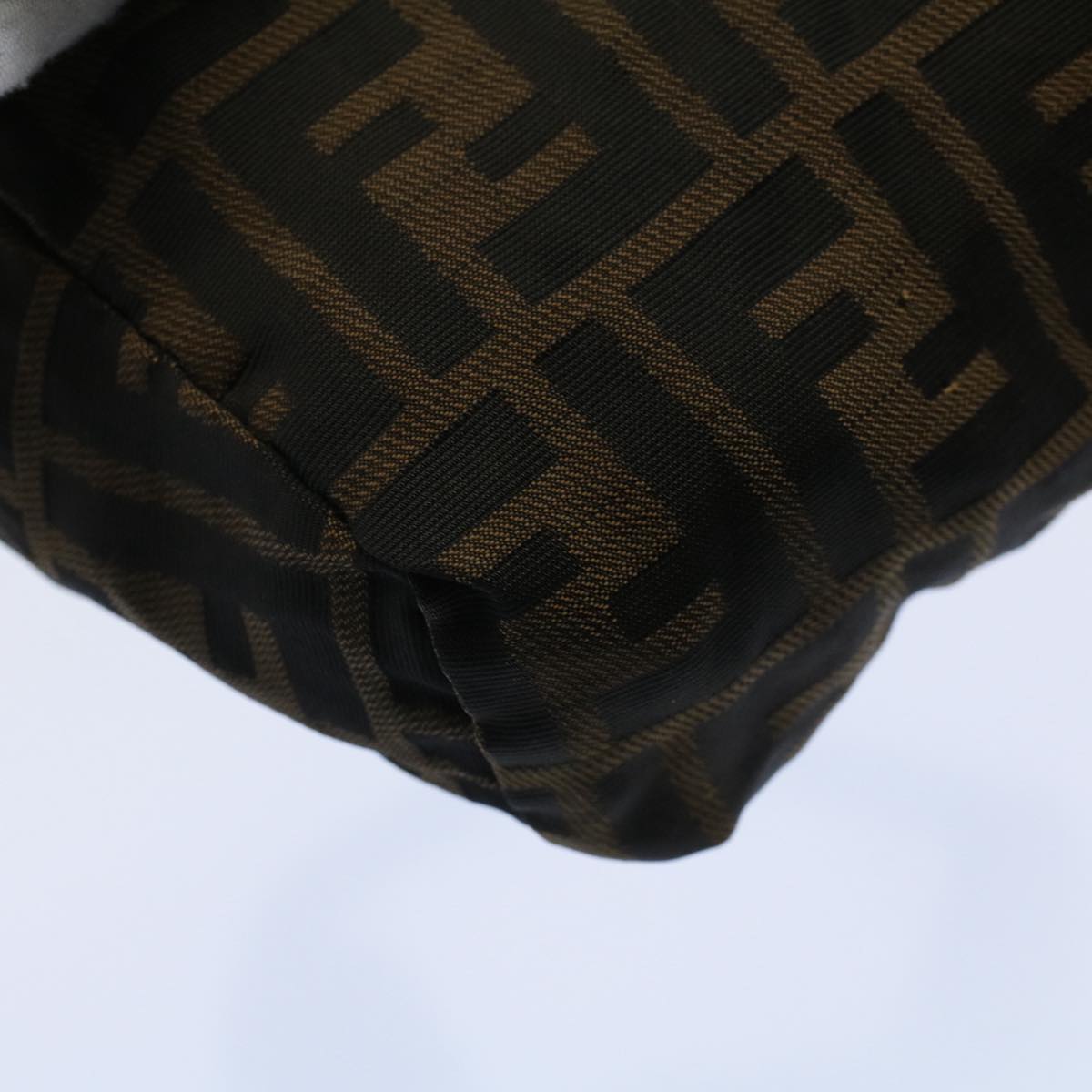 FENDI Zucca Canvas Hand Bag Black Brown 59091