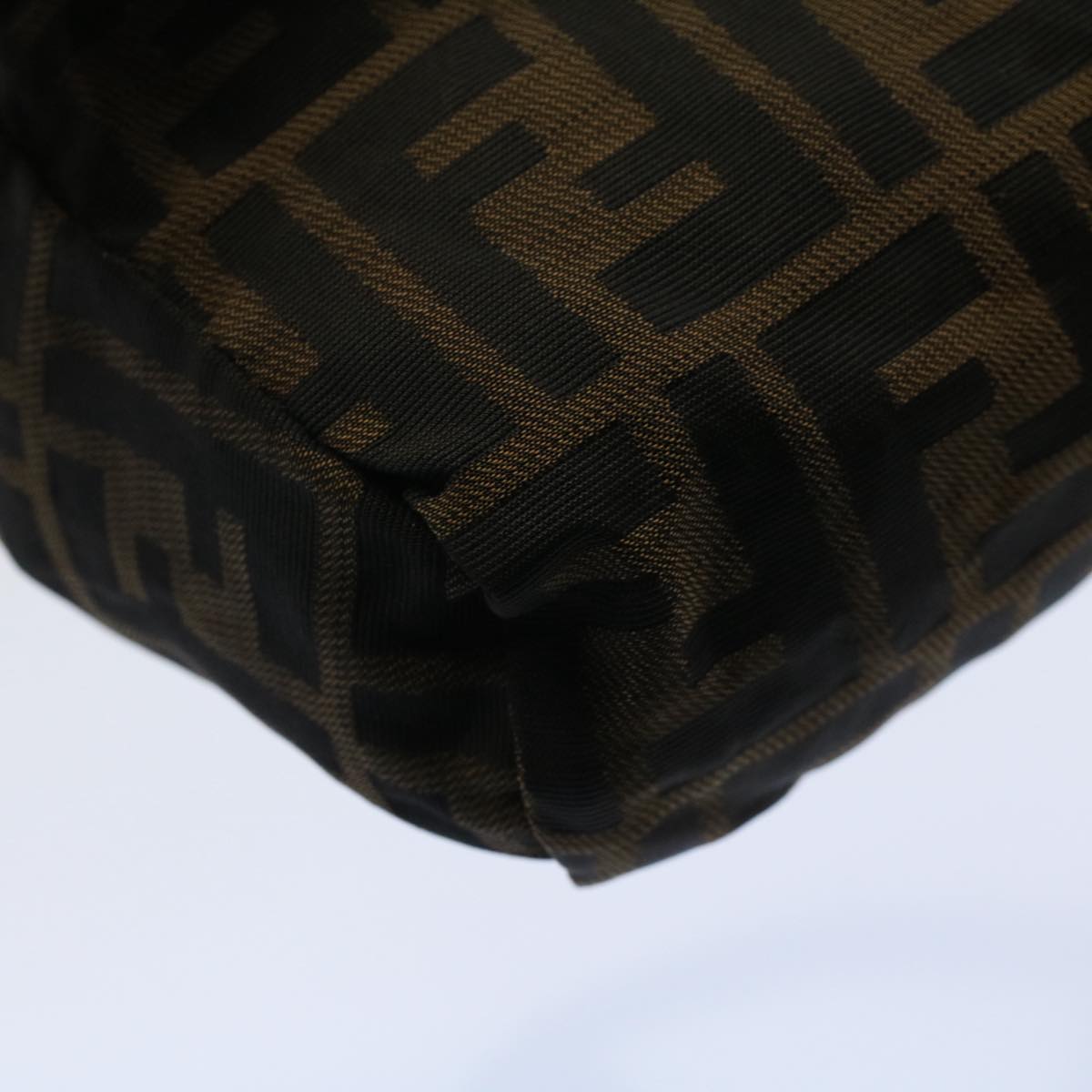 FENDI Zucca Canvas Hand Bag Black Brown 59091