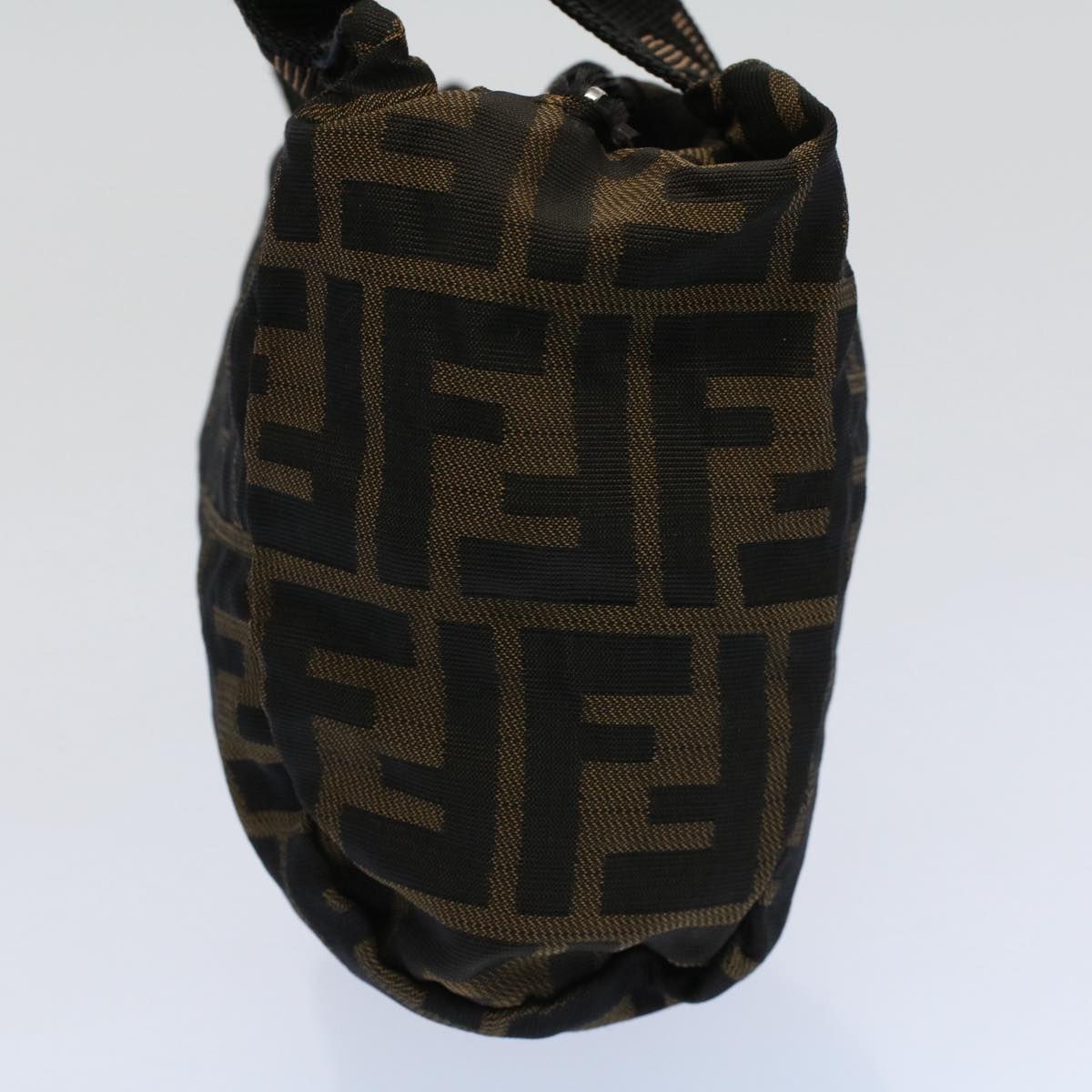 FENDI Zucca Canvas Hand Bag Black Brown 59091