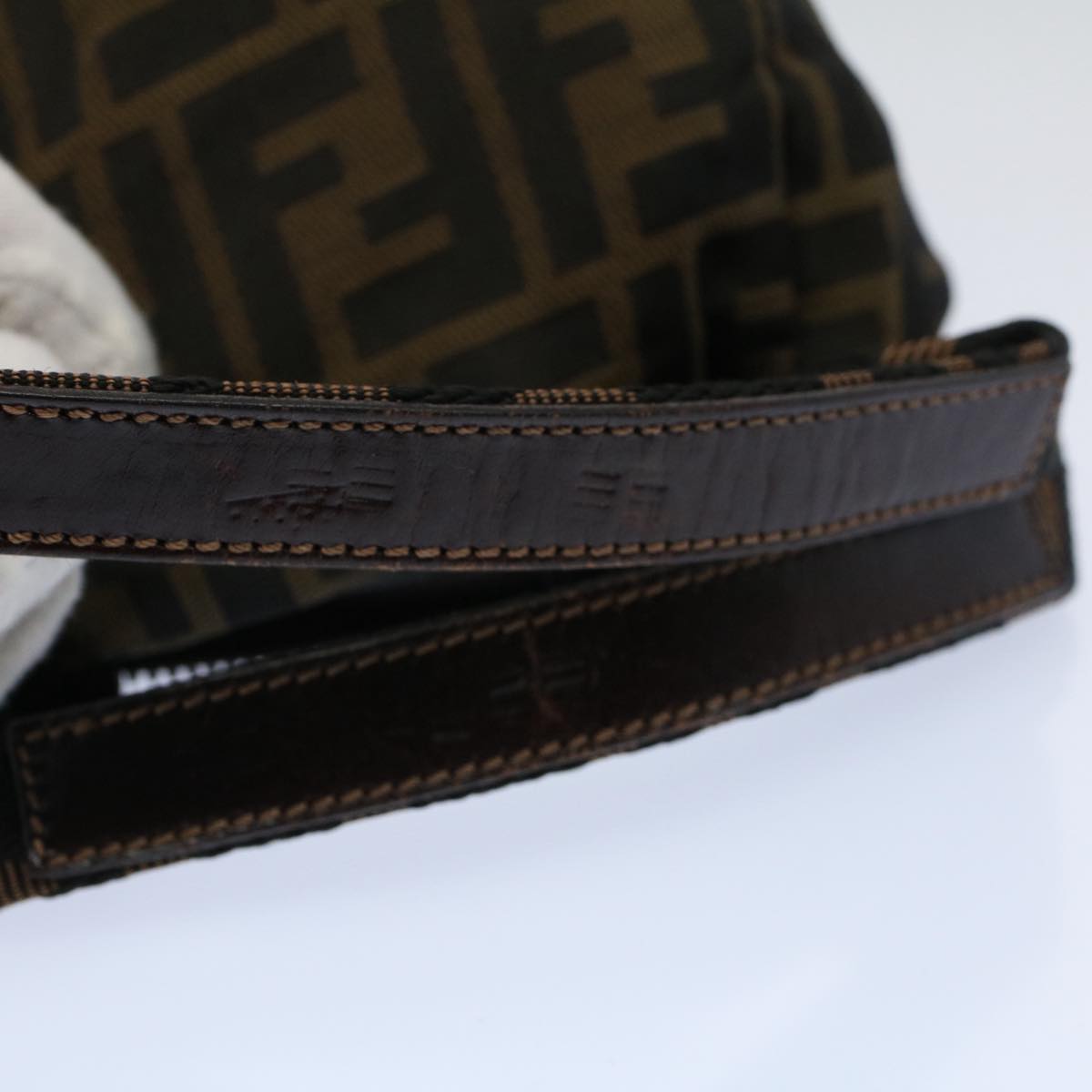 FENDI Zucca Canvas Hand Bag Black Brown 59091