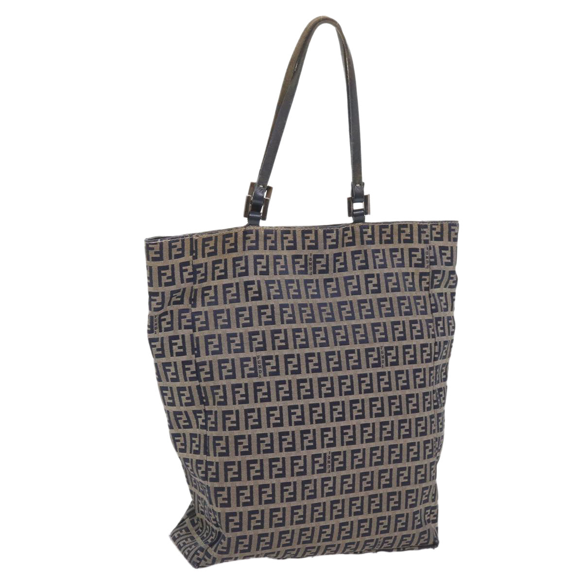 FENDI Zucchino Canvas Tote Bag Navy 59092
