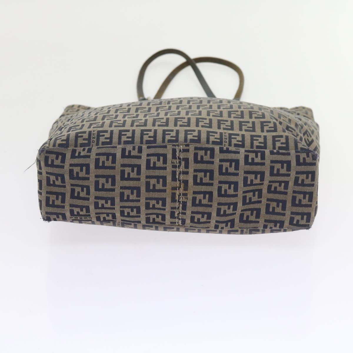 FENDI Zucchino Canvas Tote Bag Navy 59092