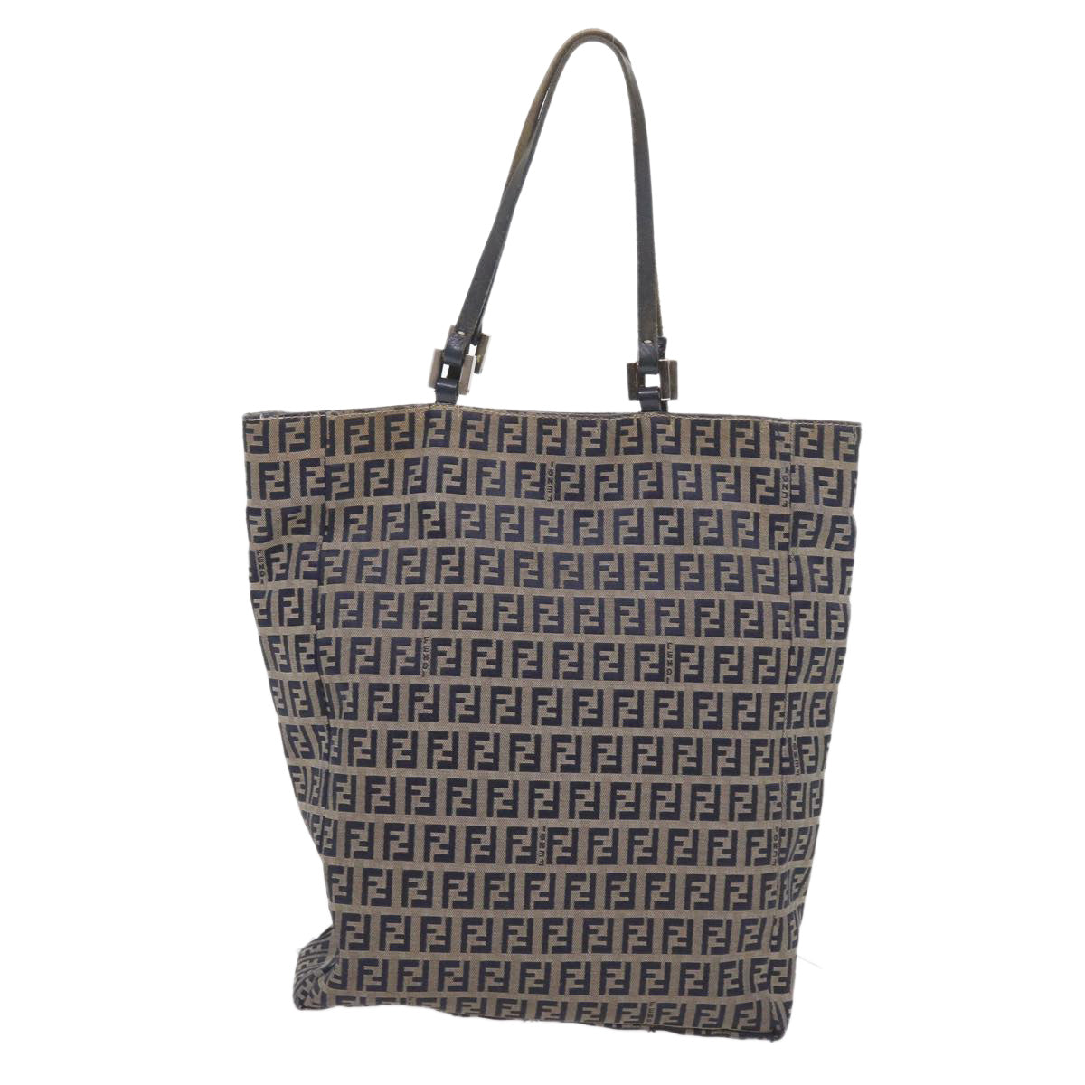 FENDI Zucchino Canvas Tote Bag Navy 59092