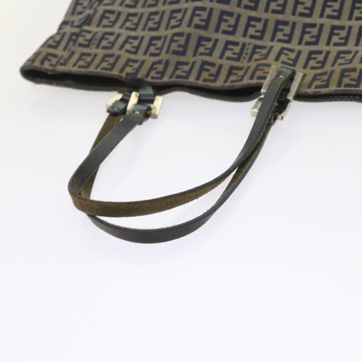 FENDI Zucchino Canvas Tote Bag Navy 59092