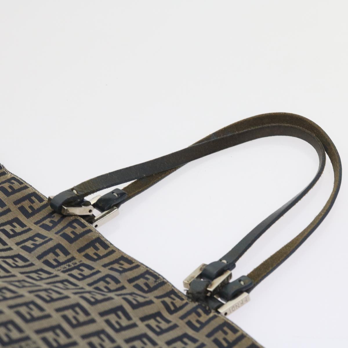 FENDI Zucchino Canvas Tote Bag Navy 59092