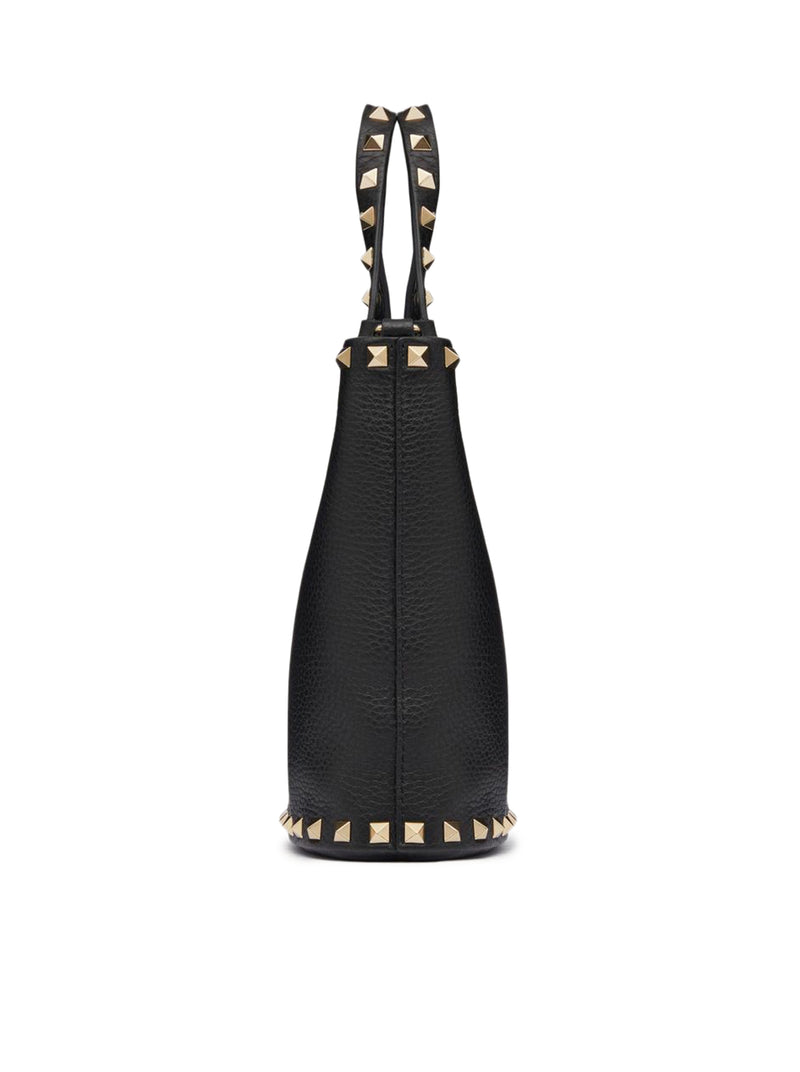 Valentino Garavani Women Pouch With Rockstud Shoulder Strap In Grained Calfskin