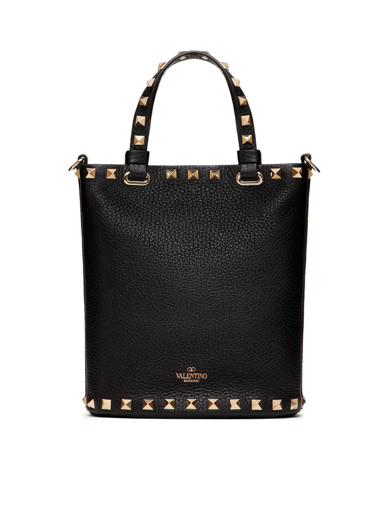 Valentino Garavani Women Pouch With Rockstud Shoulder Strap In Grained Calfskin