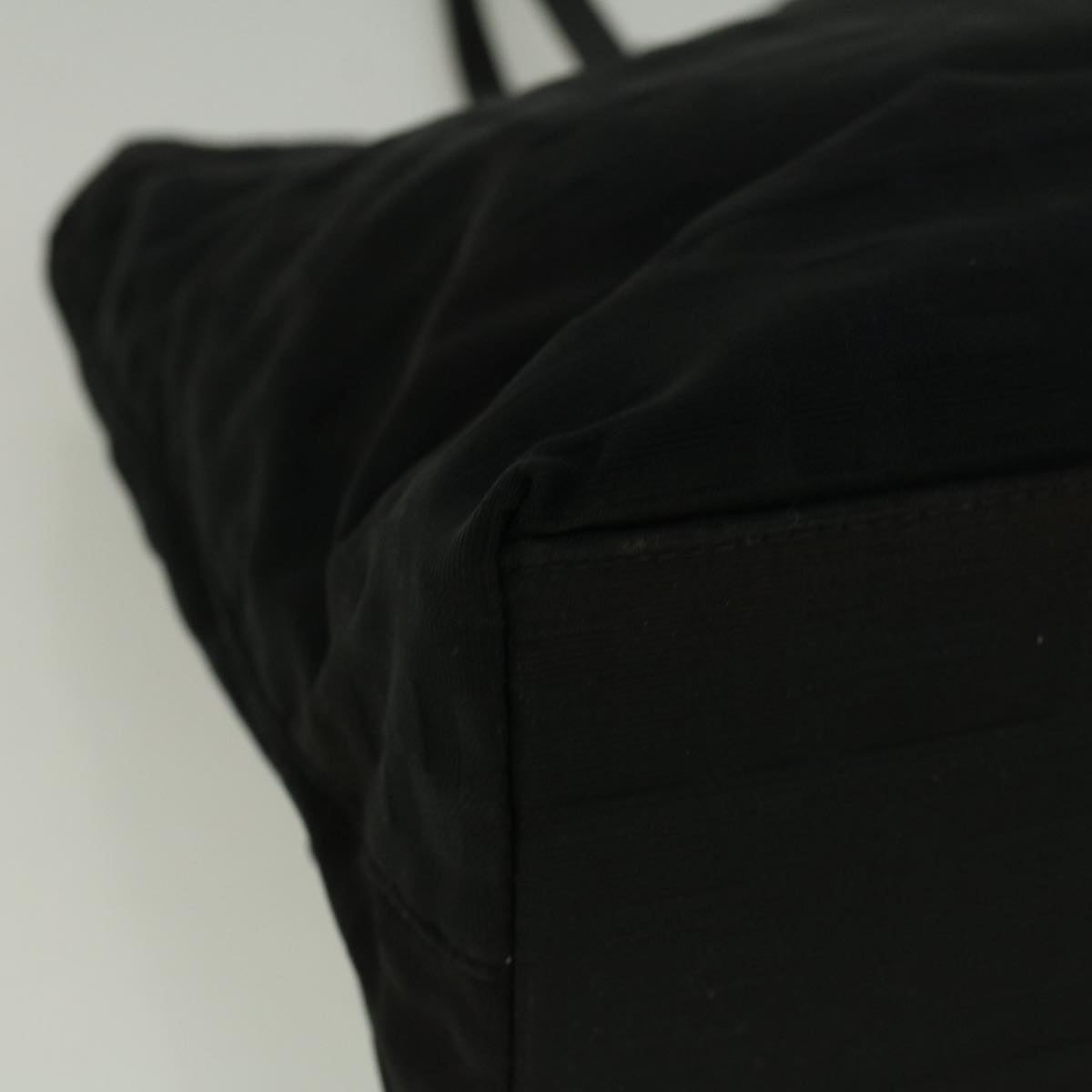 FENDI Zucca Canvas Hand Bag Nylon Black 59250