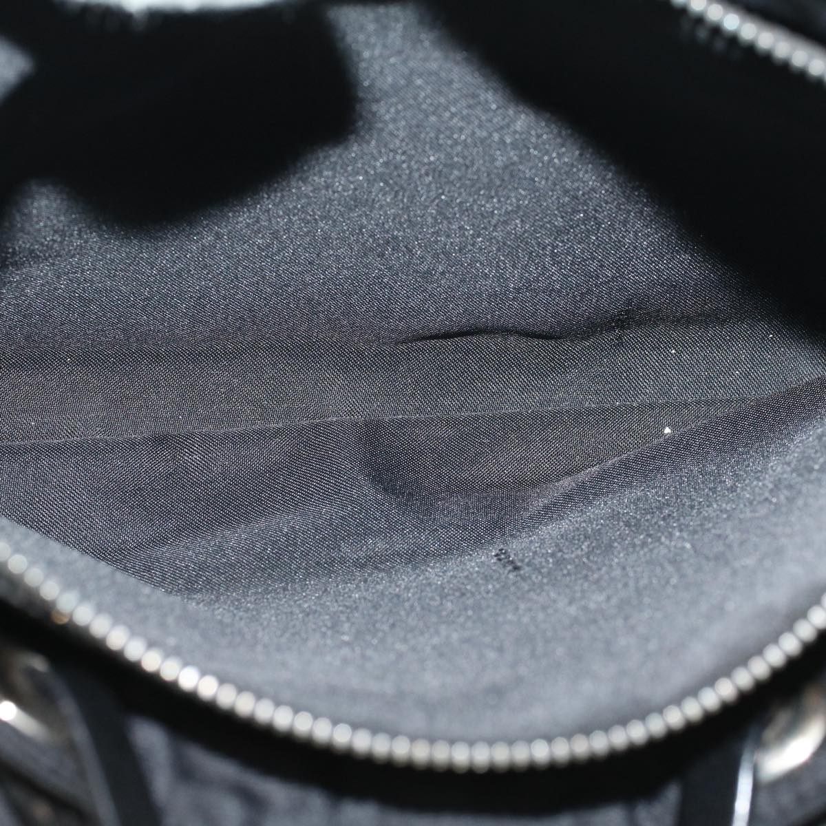 FENDI Zucca Canvas Hand Bag Nylon Black 59250