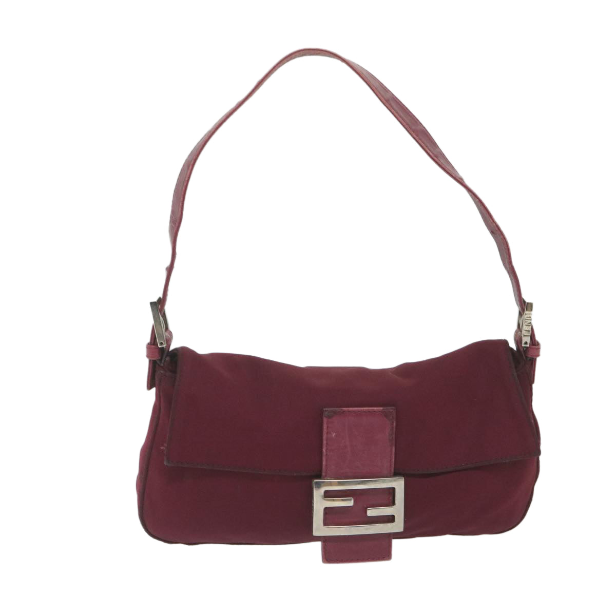 FENDI Mamma Baguette Shoulder Bag Nylon Bordeaux 2308 26424 018 59458