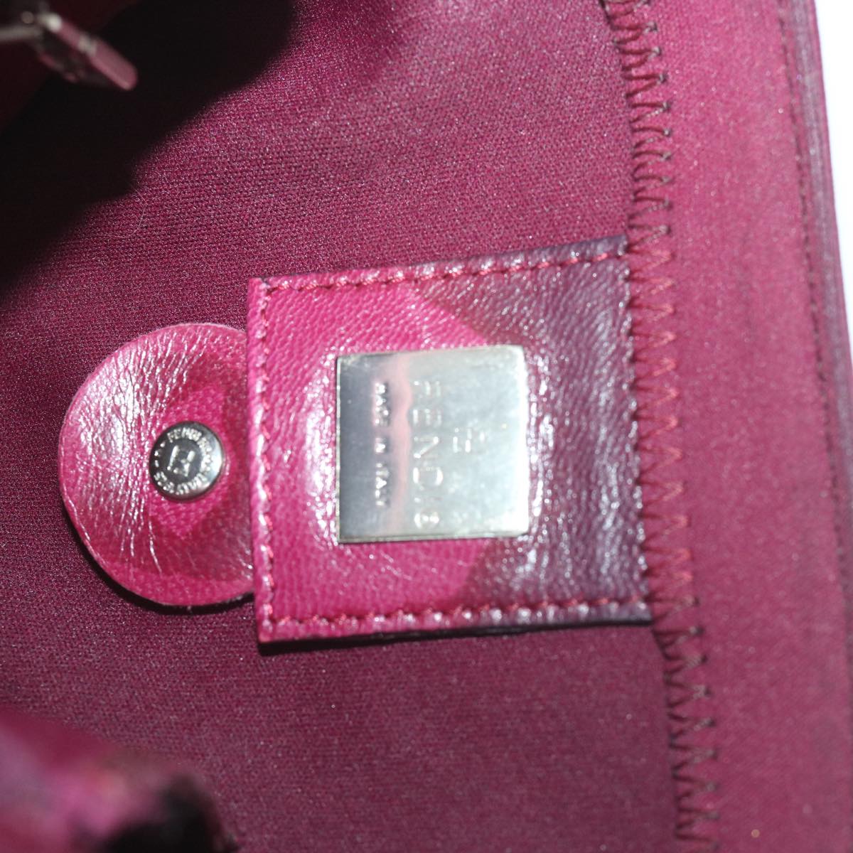 FENDI Mamma Baguette Shoulder Bag Nylon Bordeaux 2308 26424 018 59458