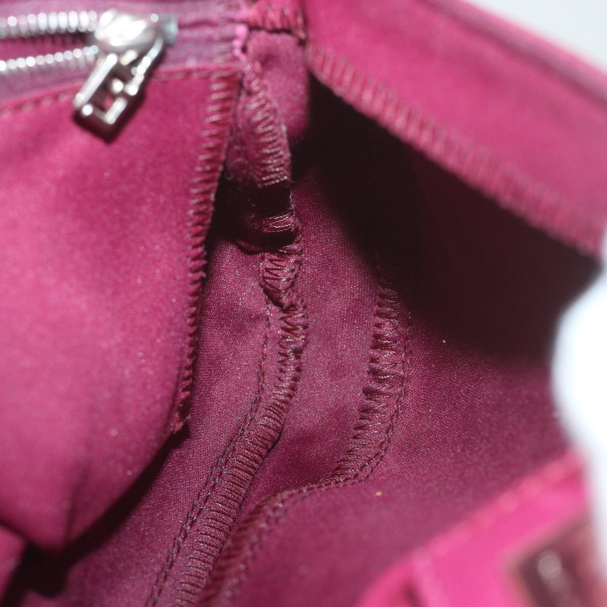 FENDI Mamma Baguette Shoulder Bag Nylon Bordeaux 2308 26424 018 59458