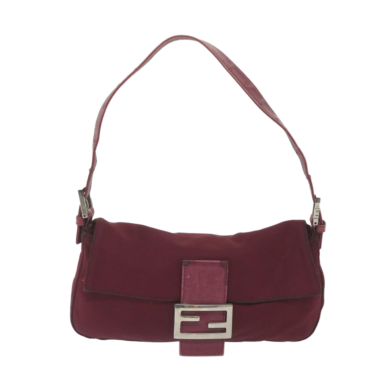 FENDI Mamma Baguette Shoulder Bag Nylon Bordeaux 2308 26424 018 59458