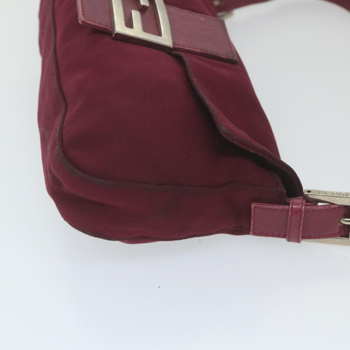 FENDI Mamma Baguette Shoulder Bag Nylon Bordeaux 2308 26424 018 59458