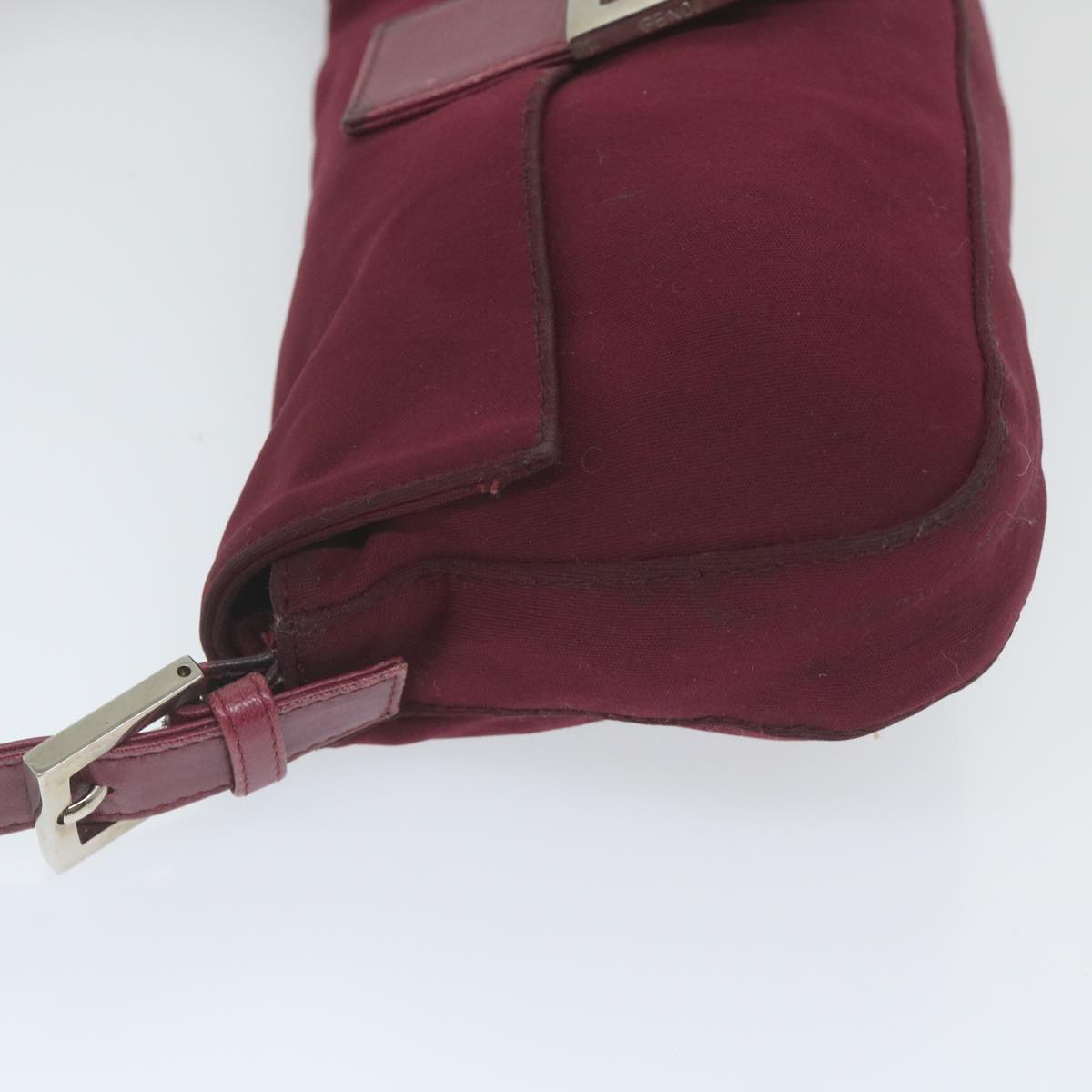FENDI Mamma Baguette Shoulder Bag Nylon Bordeaux 2308 26424 018 59458