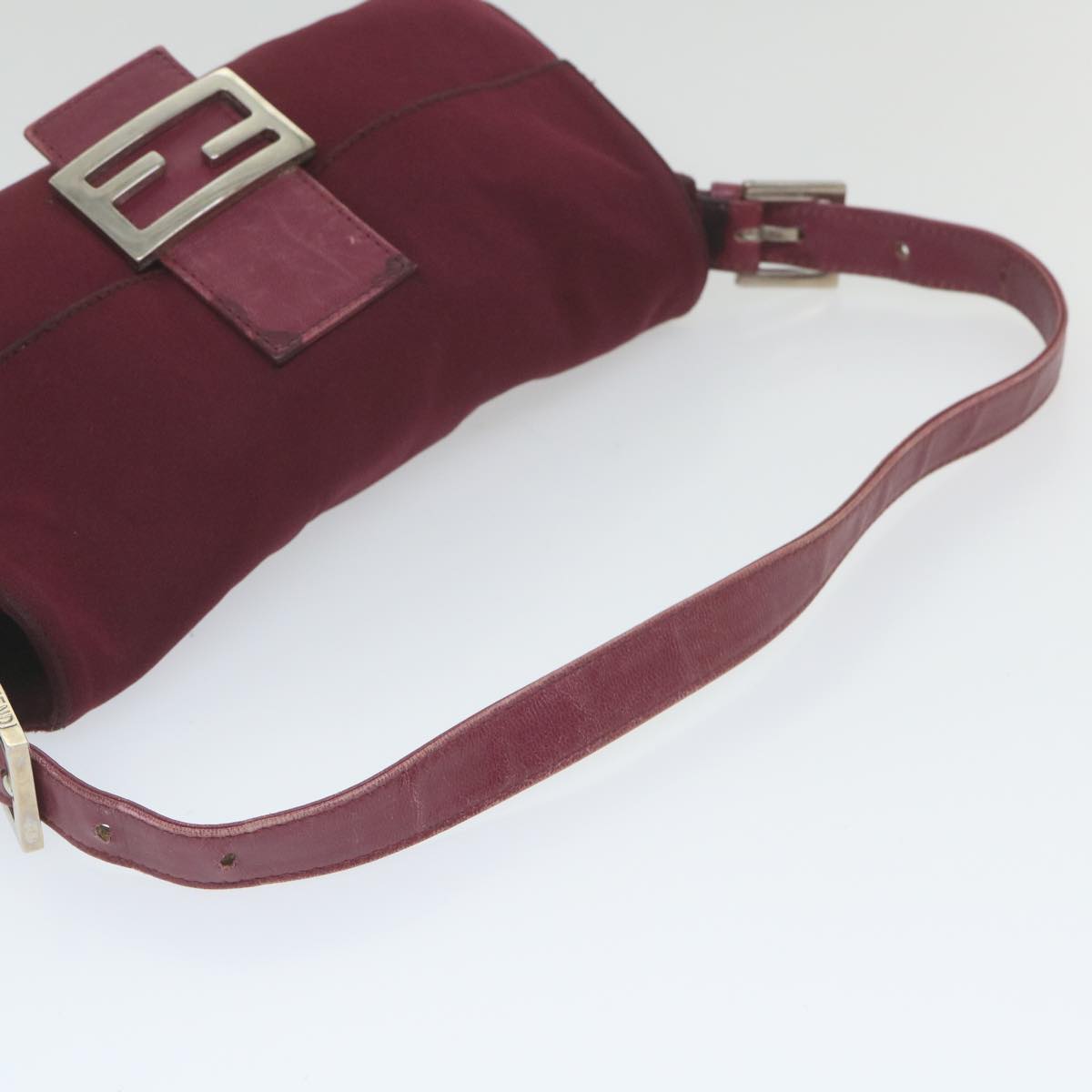 FENDI Mamma Baguette Shoulder Bag Nylon Bordeaux 2308 26424 018 59458
