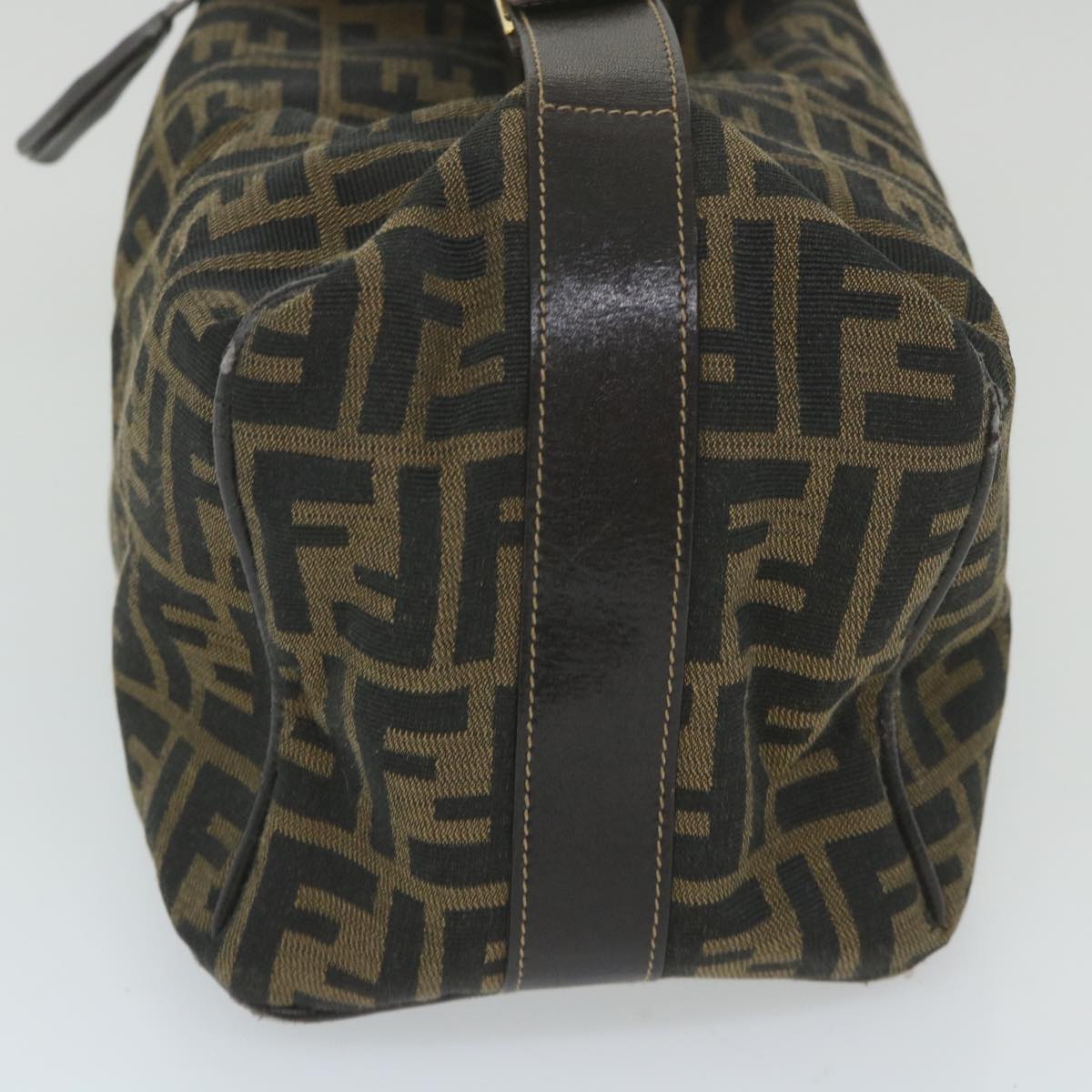 FENDI Zucca Canvas Vanity Cosmetic Pouch Black Brown 59688