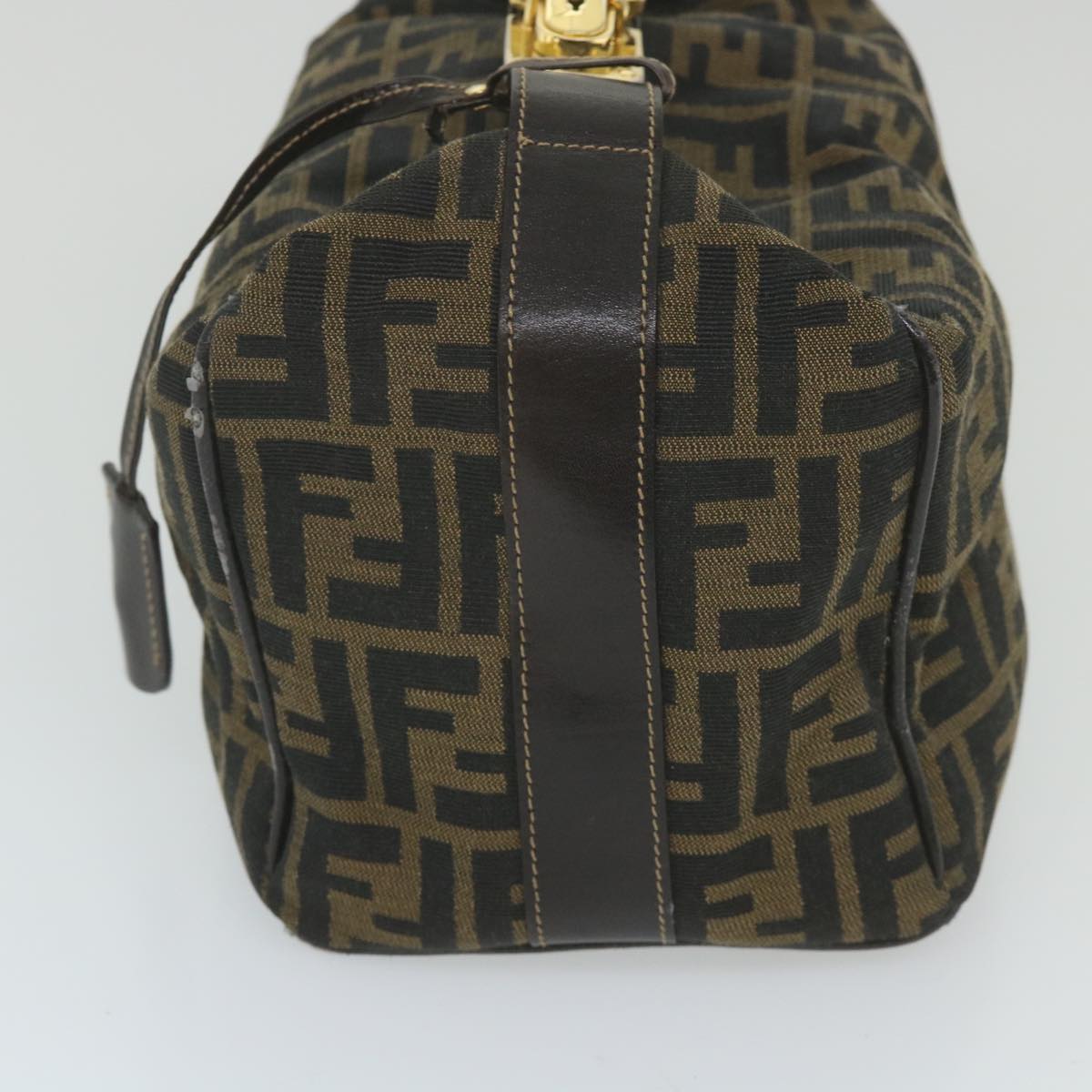 FENDI Zucca Canvas Vanity Cosmetic Pouch Black Brown 59688