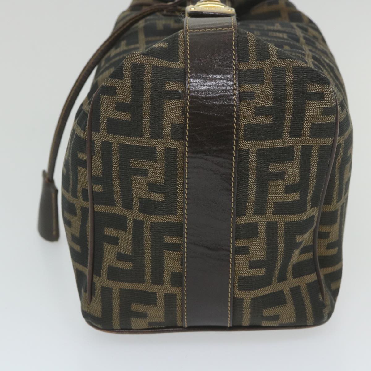 FENDI Zucca Canvas Vanity Cosmetic Pouch Black Brown 59689