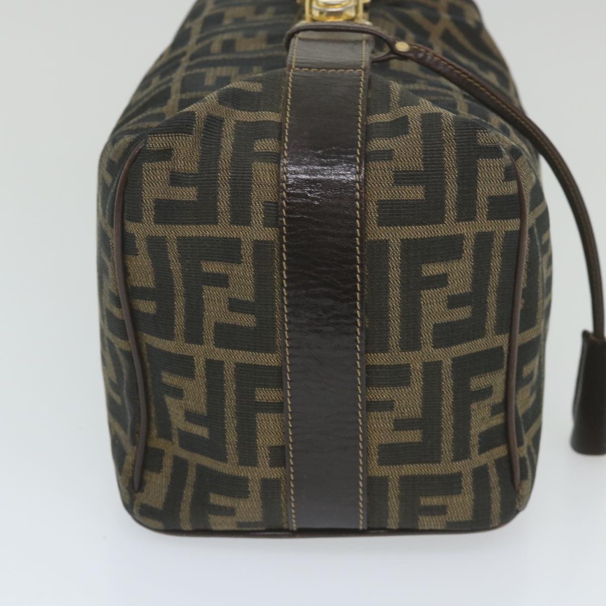 FENDI Zucca Canvas Vanity Cosmetic Pouch Black Brown 59689