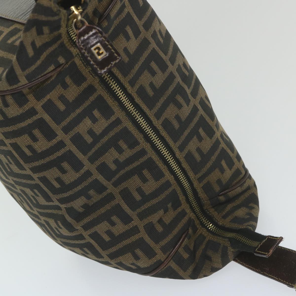 FENDI Zucca Canvas Vanity Cosmetic Pouch Black Brown 59689