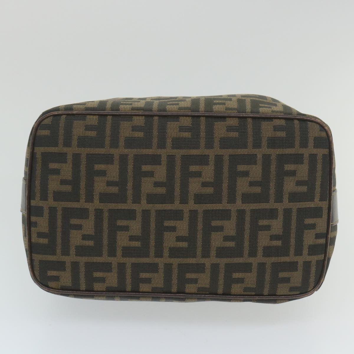 FENDI Zucca Canvas Vanity Cosmetic Pouch Black Brown 59689