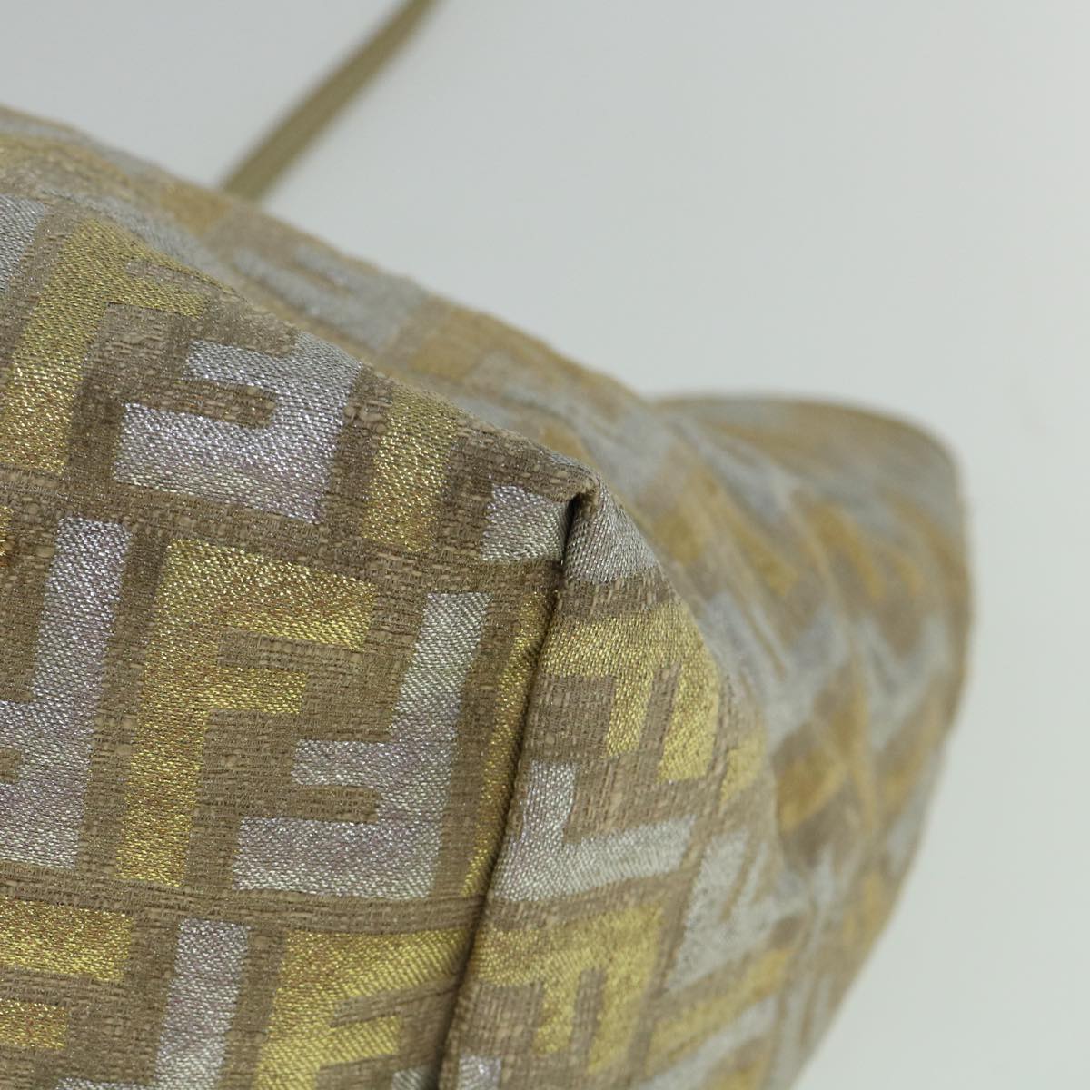 FENDI Zucca Canvas Tote Bag Gold Silver 59911