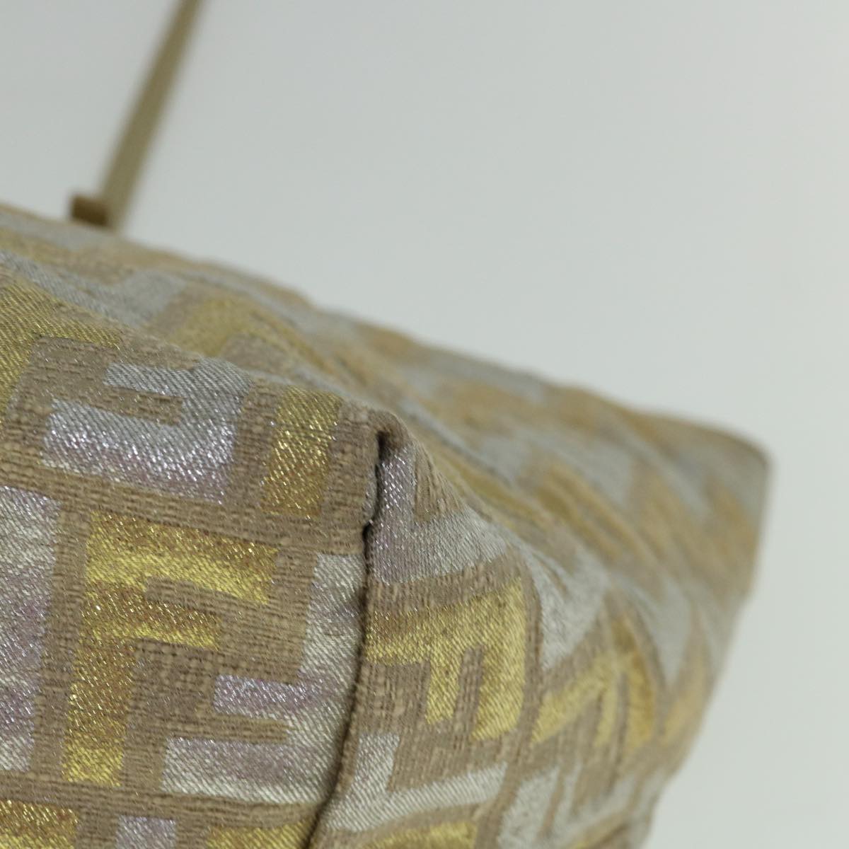 FENDI Zucca Canvas Tote Bag Gold Silver 59911