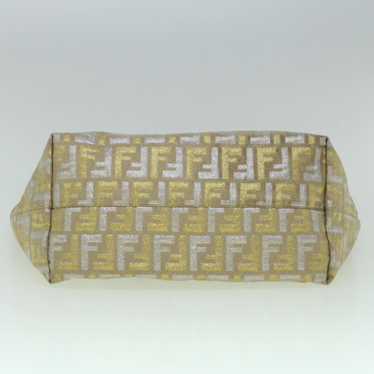 FENDI Zucca Canvas Tote Bag Gold Silver 59911