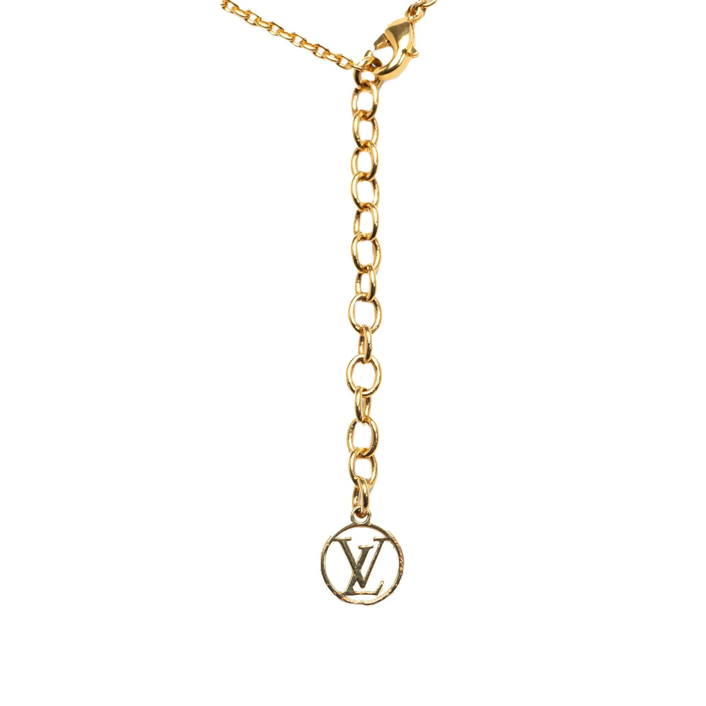 Gold Louis Vuitton Essential V Necklace