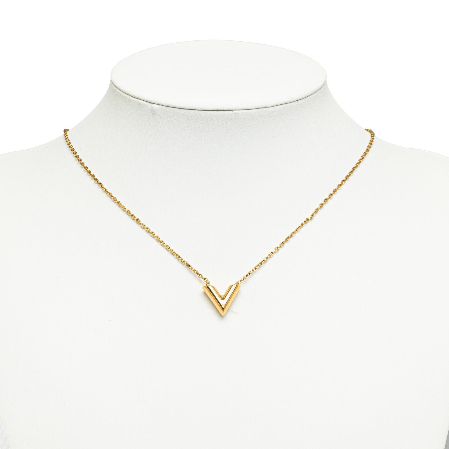 Gold Louis Vuitton Essential V Necklace