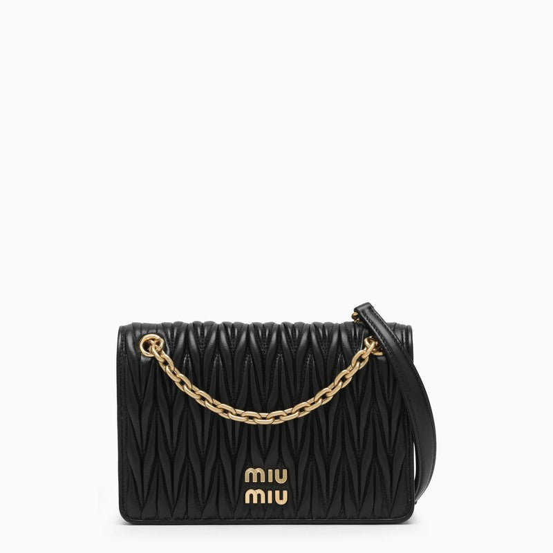 Miu Miu Black MatelassÃƒÆ’Ã‚Â© Leather Bag Women