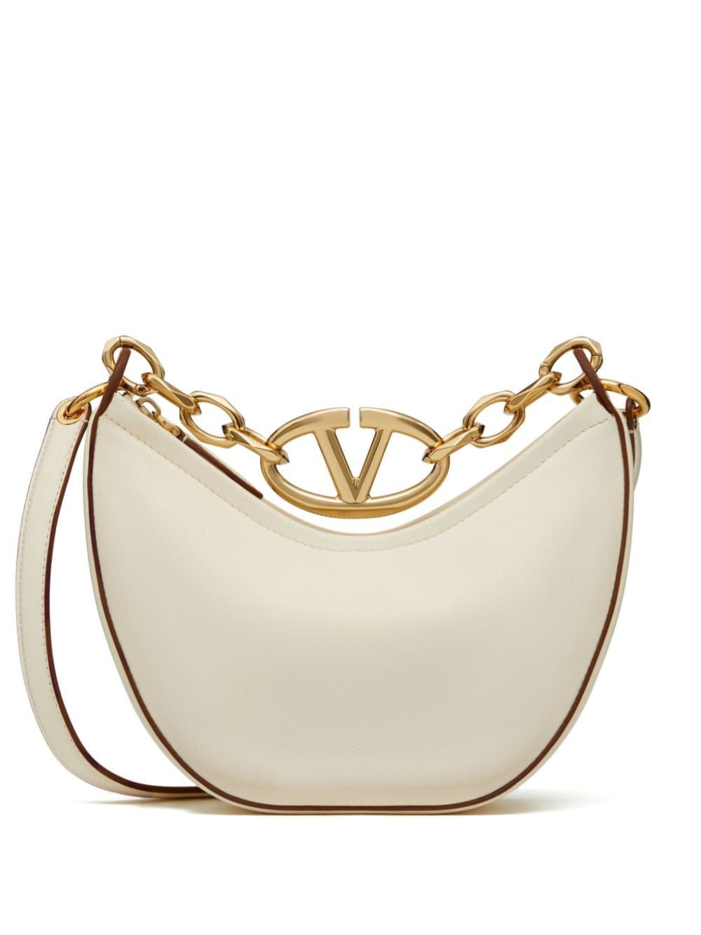 MINI VLOGO MOON BAG IN NAPPA LEATHER WITH CHAIN