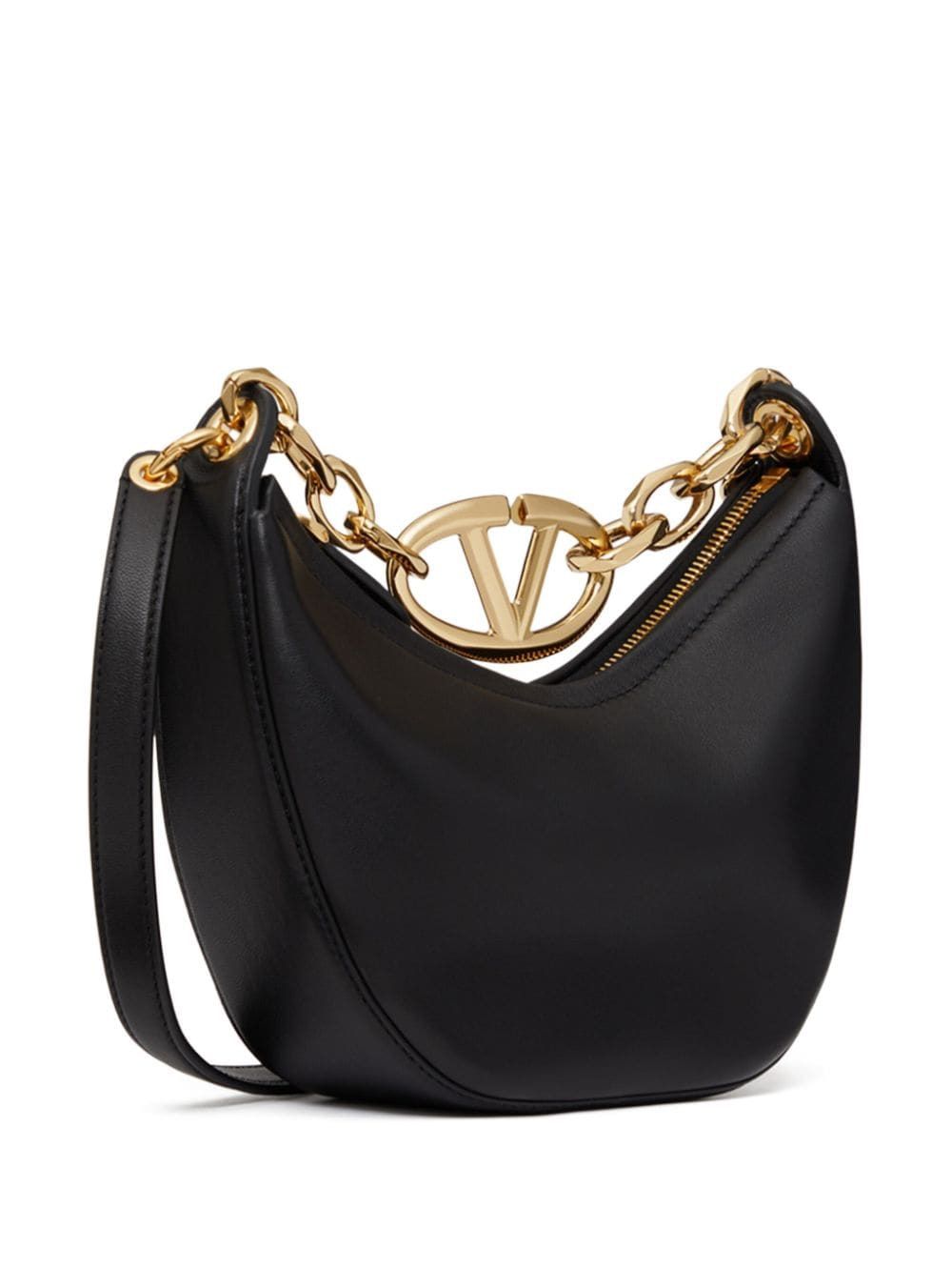 MINI VLOGO MOON BAG IN NAPPA LEATHER WITH CHAIN